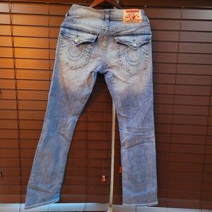 Men's Light Blue True Religion Jeans - Size 30x32